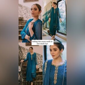 Elegant Blue Embroidered Outfit